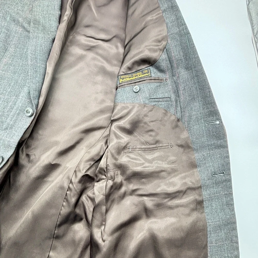 Chang's Tailoring Co Hand Tailored Custom Made 3 PIECE SUIT‎ MEN 46Rx36X30